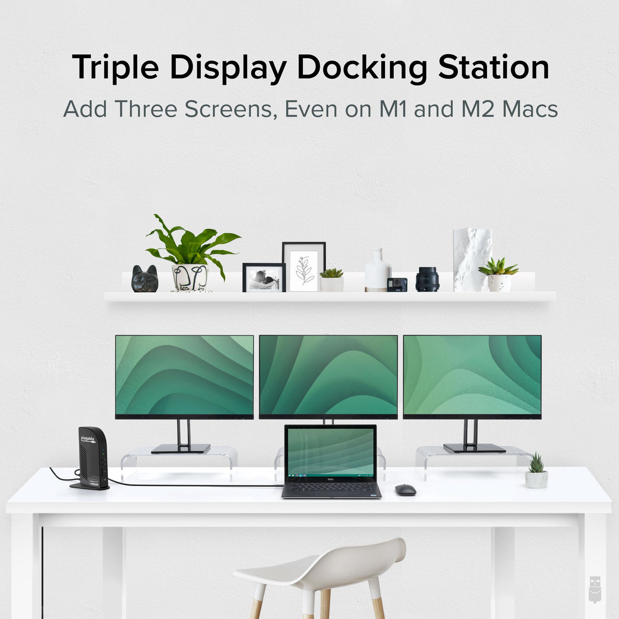 Plugable Technologies 13-in-1 USB-C Triple Monitor Docking Station with 100W Charging, Compatible with Windows, Mac, and Chrome with Thunderbolt 3 / 4 or USB-C (3x HDMI, 1x USB-C, 4x USB, Ethernet, SD Card Reader)