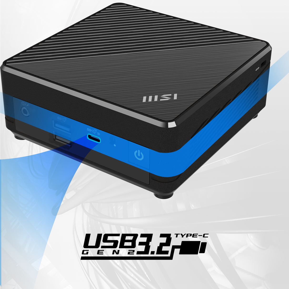 MSI Cubi N ADL Intel N200 Desktop PC, NUC, SFF, Mini Computer, HTPC, (4GB RAM, 128GB SSD, Windows 11 PRO), UHD Graphics/Type C/HDMI/DisplayPort/Dual LAN/WiFi 5/BT 5.1/VESA