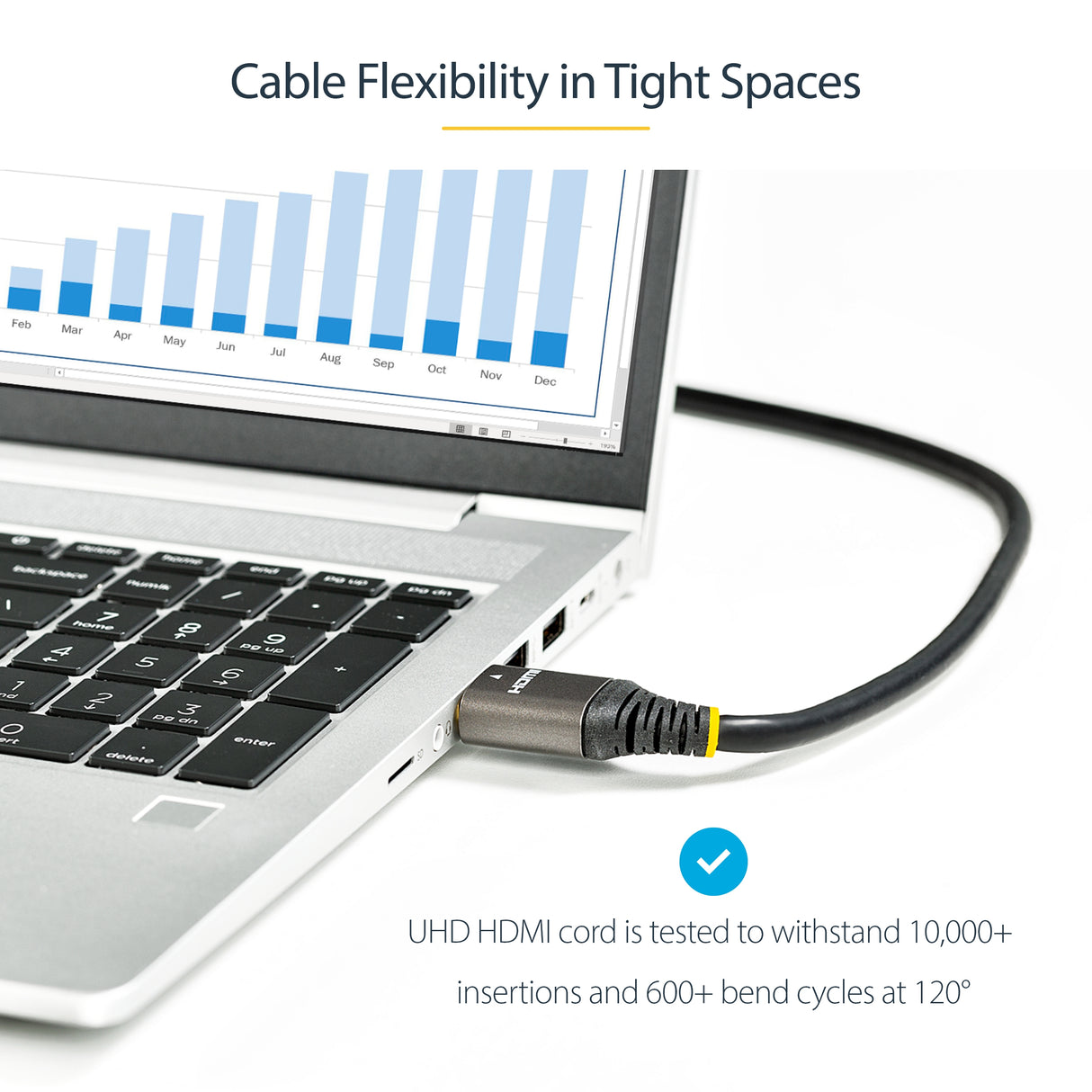 StarTech.com 10ft (3m) Premium Certified HDMI 2.0 Cable - High Speed Ultra HD 4K 60Hz HDMI Cable with Ethernet - HDR10, ARC - UHD HDMI Video Cord - For UHD Monitors, TVs, Displays - M/M