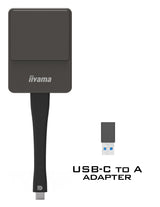 iiyama WP D002C Smart TV dongle USB 4K Ultra HD Black, Silver