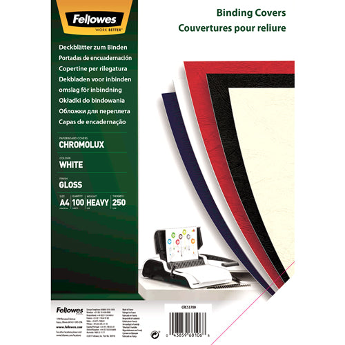 Fellowes 5378006 binding cover A4 White 100 pc(s)