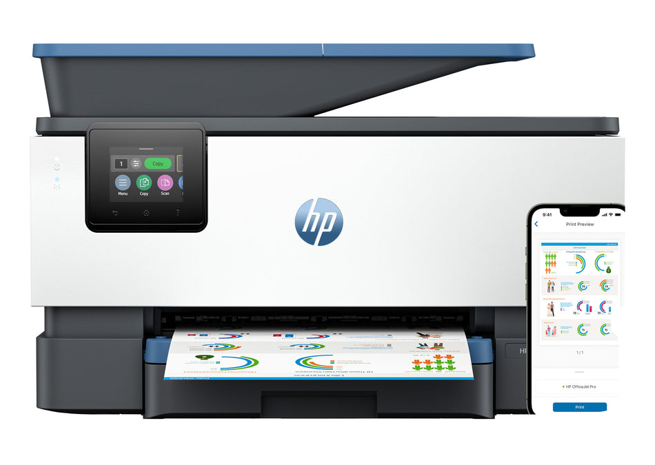 HP OfficeJet Pro 9125e Wireless All-in-One Color Printer, Instant Ink; Two-sided printing