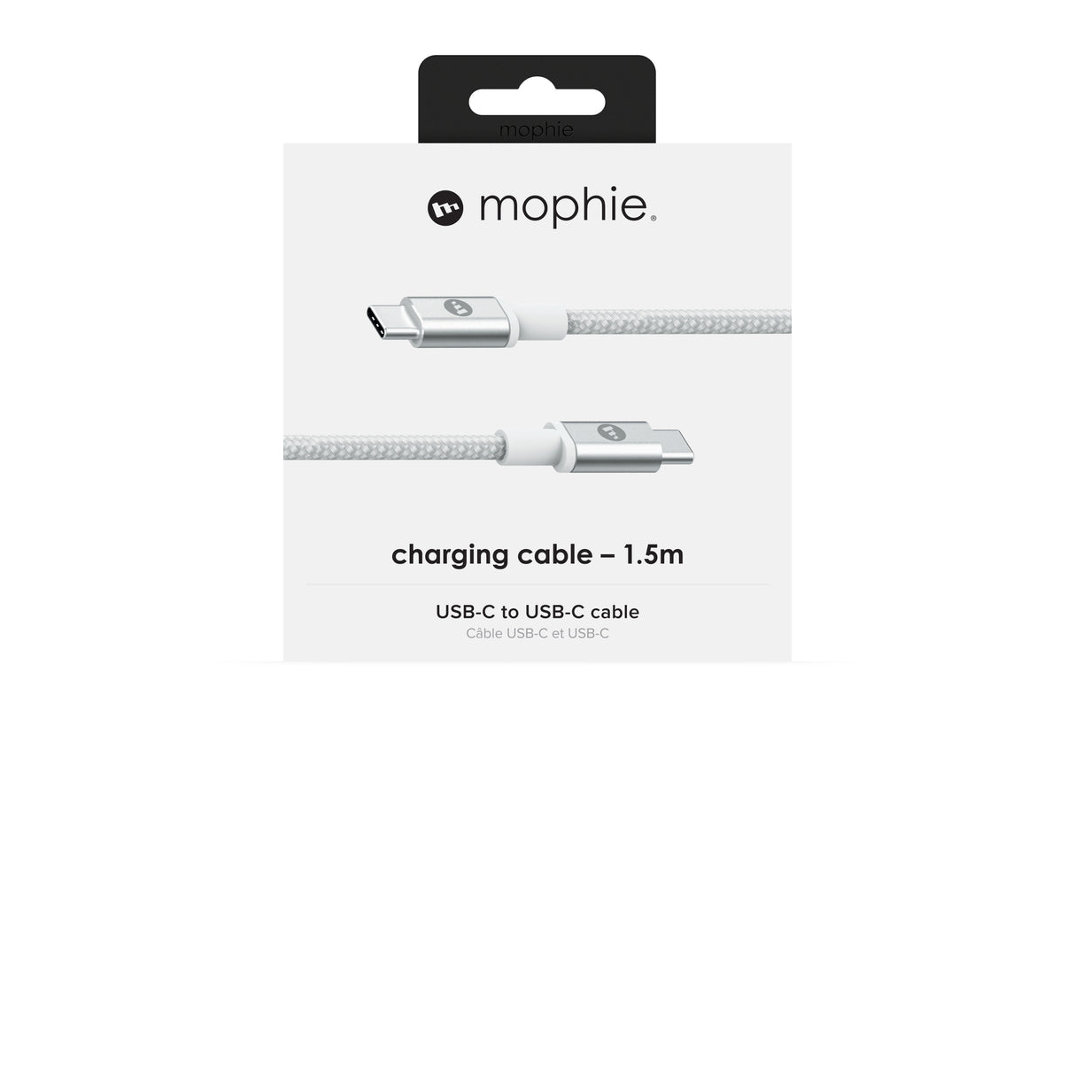 mophie Charge and Sync Cable-USB-C to USB-C (3.1) 1.5M – White