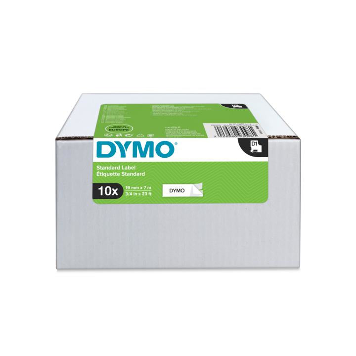 Dymo 2093098/D1 DirectLabel-etikettes black on white 19mm x 7m Pack=10 for Dymo D1 6-19mm/24mm/400 Duo