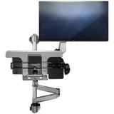 StarTech.com Wall Mount Workstation - Articulating Standing Desk w/ Ergonomic Height Adjustable Monitor Arm & Padded Keyboard Tray - 34" VESA Display - Foldable Wall Mounted Sit Stand