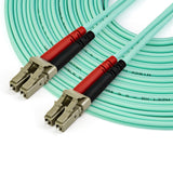 StarTech.com 10m (30ft) LC/UPC to LC/UPC OM4 Multimode Fiber Optic Cable, 50/125µm LOMMF/VCSEL Zipcord Fiber, 100G, Low Insertion Loss - LSZH Fiber Jumper Cord