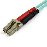 StarTech.com 15m (50ft) LC/UPC to LC/UPC OM3 Multimode Fiber Optic Cable, Full Duplex 50/125µm Zipcord Fiber Cable, 100G, Low Insertion Loss, LSZH Fiber Jumper Cord