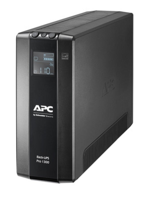 APC Back-UPS Pro, 1300VA/780W, Tower, 230V, 8x IEC C13 outlets, AVR, LCD, User Replaceable Battery