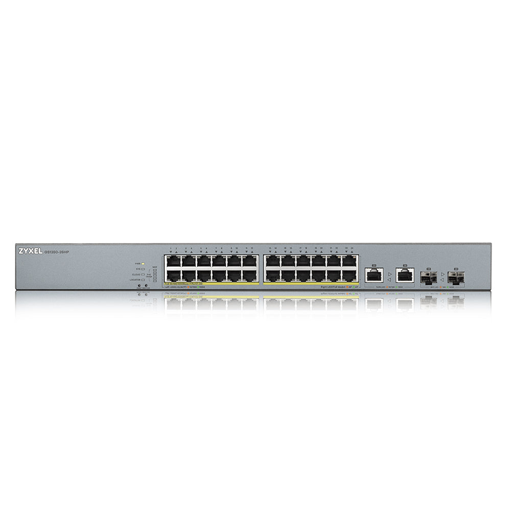 Zyxel GS1350-26HP Managed L2 Gigabit Ethernet (10/100/1000) Power over Ethernet (PoE) Grey