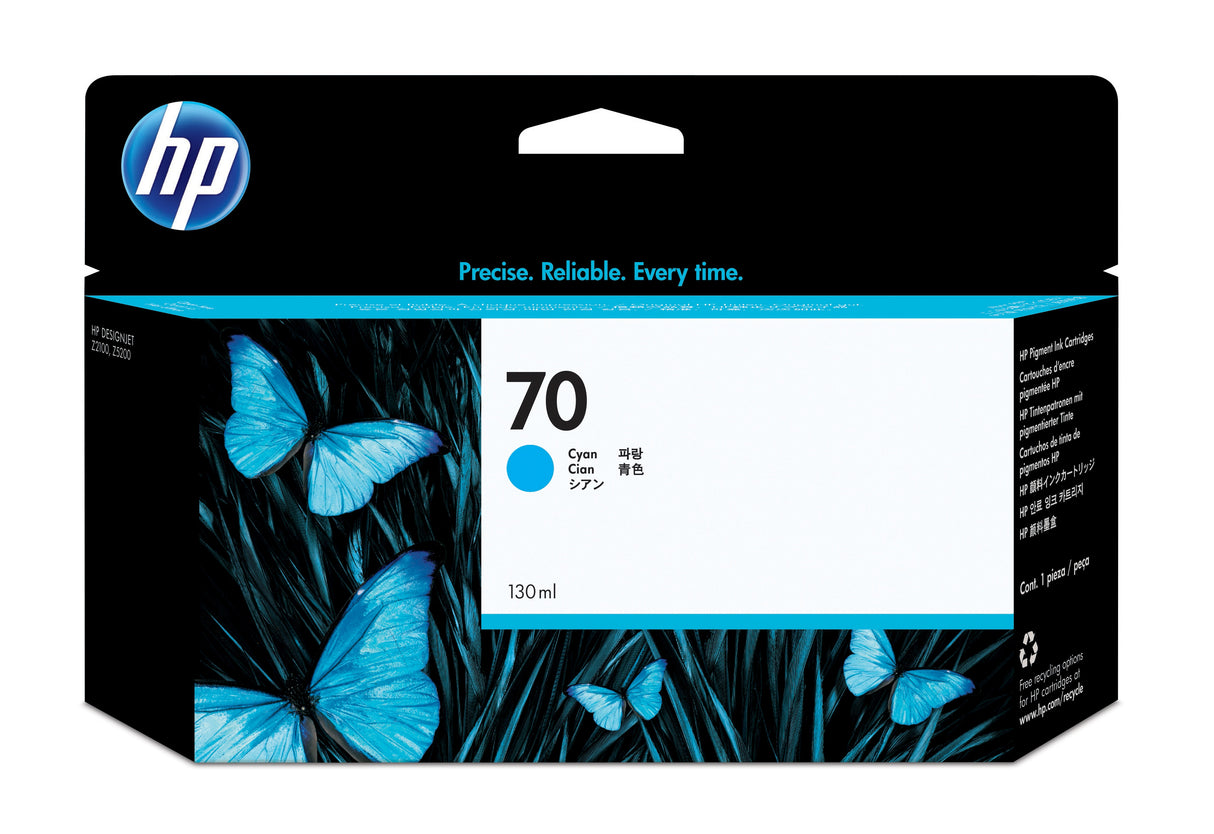 HP C9452A/70 Ink cartridge cyan 130ml for HP DesignJet Z 2100/5200/5400