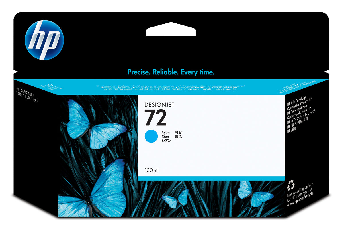 HP C9371A/72 Ink cartridge cyan 130ml for HP DesignJet T 1100/1200/1300/620