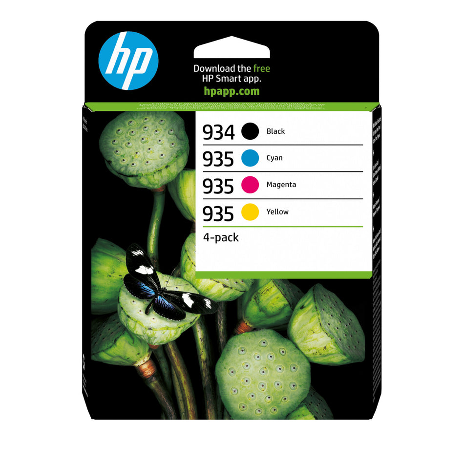 HP 934 Black/935 Cyan/Magenta/Yellow 4-pack Original Ink Cartridges