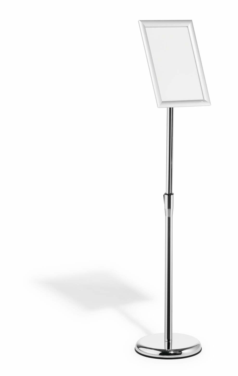 Durable 479823 sign holder/information stand A4 Aluminium, Plastic, Steel Silver