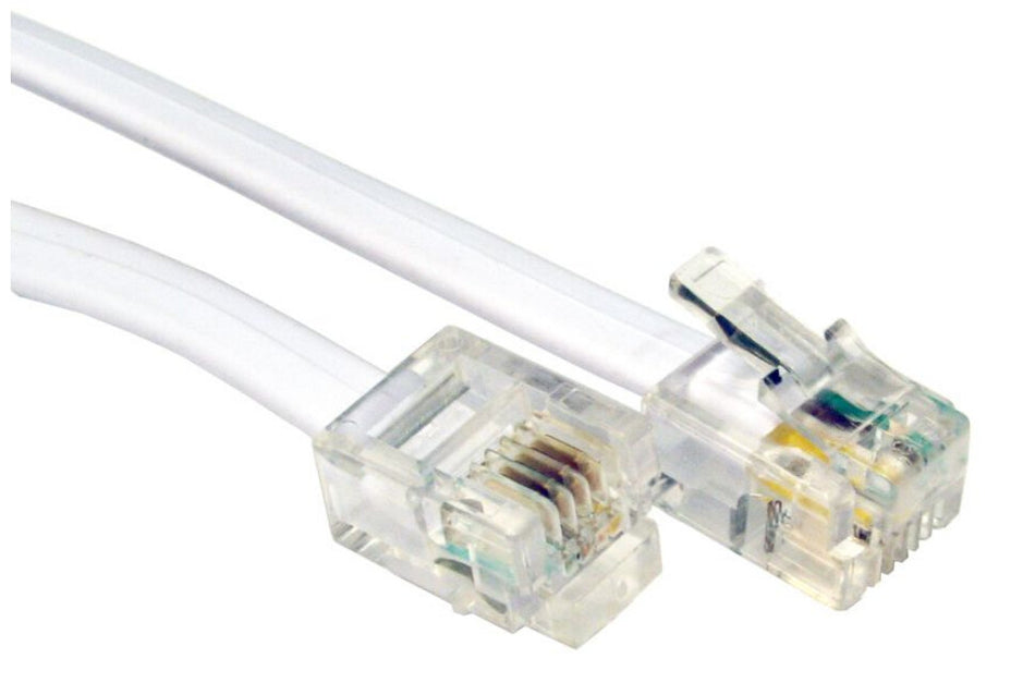 Cables Direct 3m RJ-11/RJ-11 White