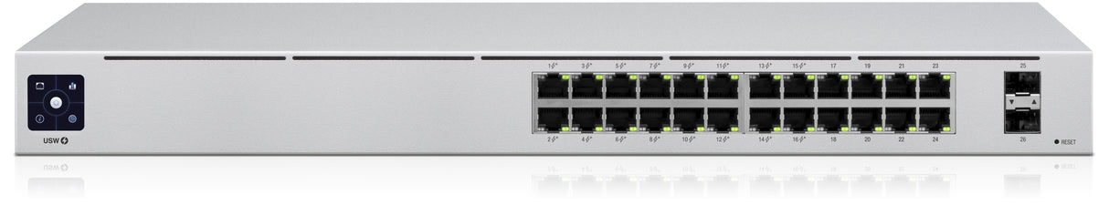 Ubiquiti UniFi 24-Port PoE Managed L2/L3 Gigabit Ethernet (10/100/1000) Power over Ethernet (PoE) 1U Silver