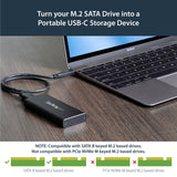 StarTech.com M.2 SSD Enclosure for M.2 SATA SSDs - USB 3.1 (10Gbps) with USB-C Cable