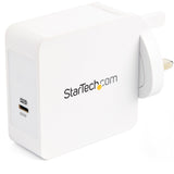 StarTech.com USB C Wall Charger - USB C Laptop Charger 60W PD - 6ft/2m Cable - Universal Compact Type C Power Adapter - Dell XPS/Lenovo X1 Carbon/HP EliteBook/MacBook - USB IF/CE Certified