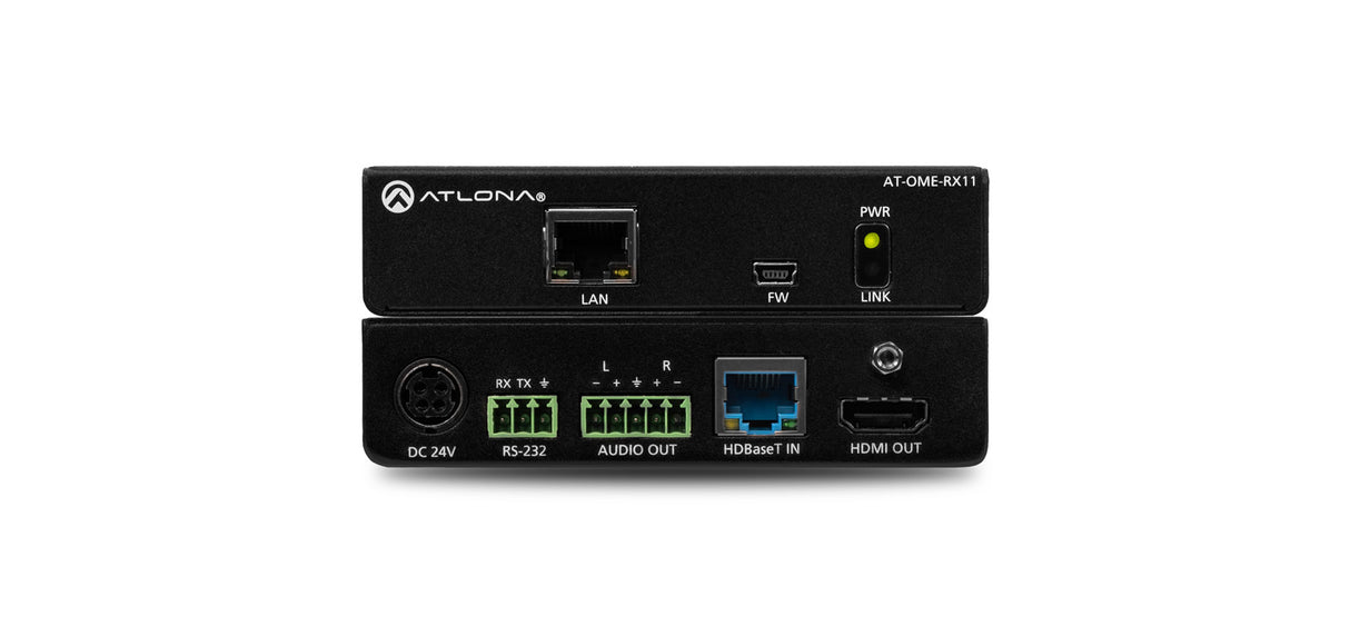 Atlona AT-OME-RX11 network extender Network transmitter & receiver Black 100 Mbit/s