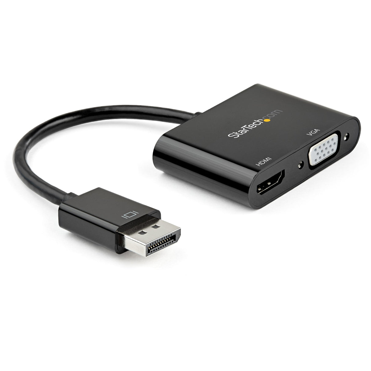 StarTech.com DisplayPort to HDMI VGA Adapter - DisplayPort 1.2 HBR2 to HDMI 2.0 (4K 60Hz) or VGA 1080p Converter Dongle - DP to HDMI or VGA Monitor Adapter - Digital Video Display Adapter