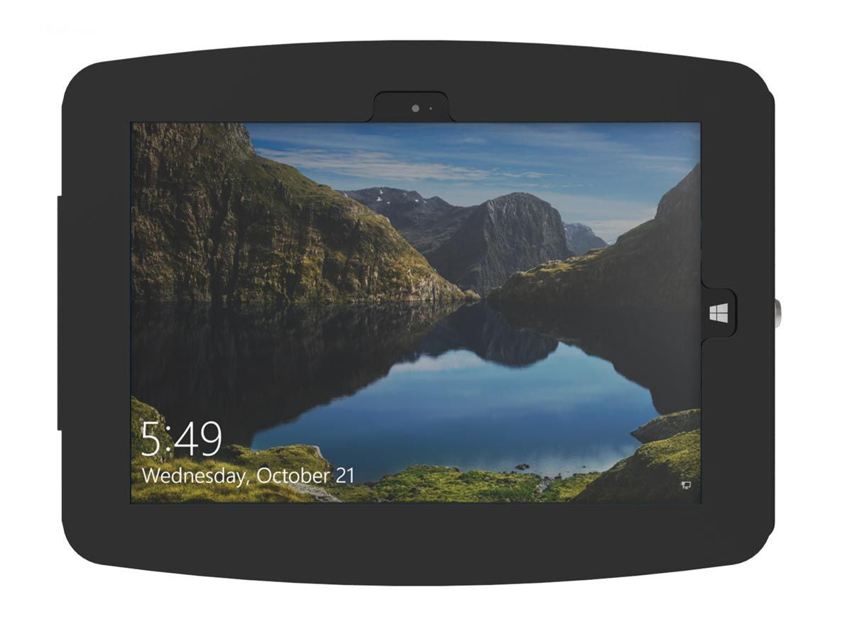 Compulocks Surface Go (1-4 Gen) Space Enclosure Wall Mount Black