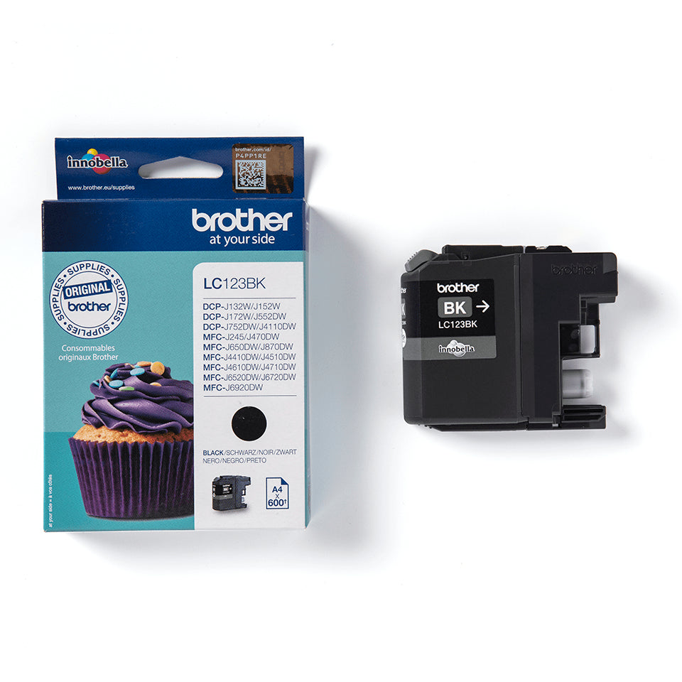 Brother LC-123BK Ink cartridge black, 600 pages ISO/IEC 24711 11ml for Brother DCP-J 132/MFC-J 4510/MFC-J 6920