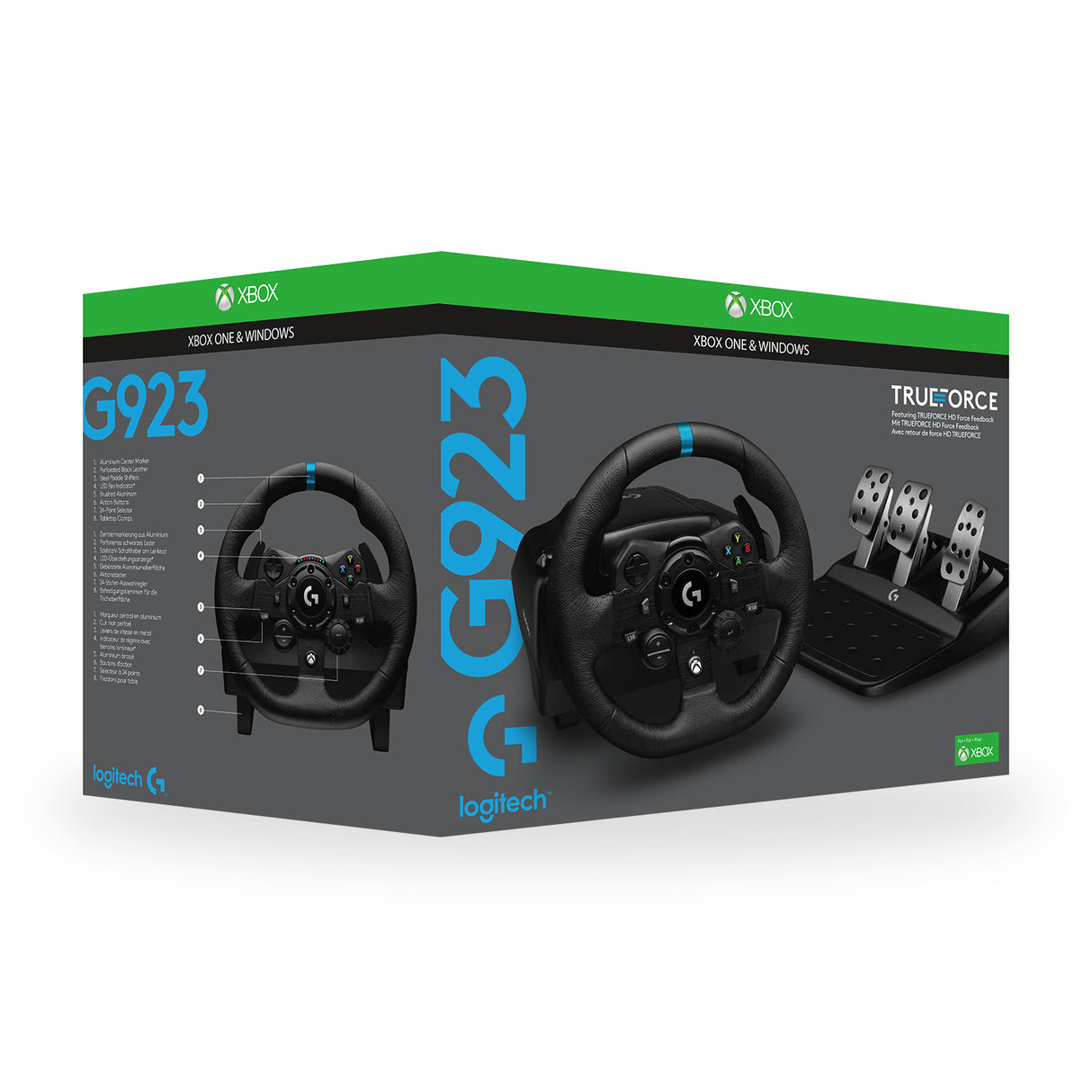 Logitech G G923 Racing Wheel and Pedals for Xbox X|S, Xbox One and PC