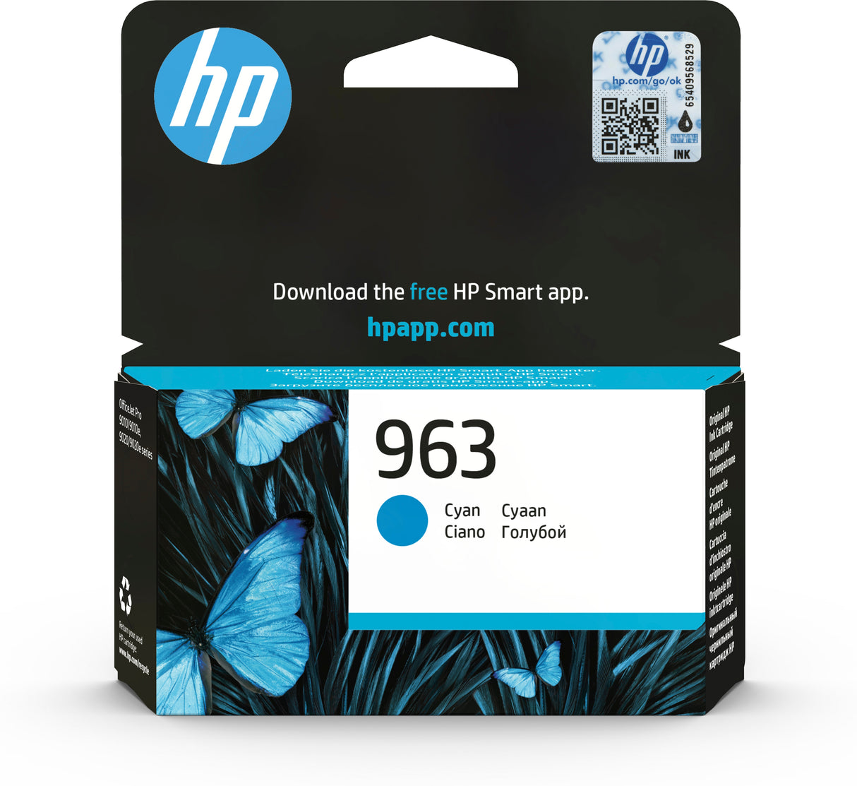 HP 3JA23AE/963 Ink cartridge cyan, 700 pages 10.74ml for HP OJ Pro 9010/e/9020/9020 e