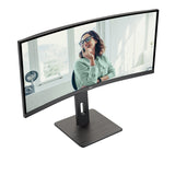 AOC CU34P3CV computer monitor 86.4 cm (34") 3440 x 1440 pixels UltraWide Quad HD LED Black