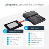 StarTech.com Standalone M.2 SATA & M.2 NVMe Duplicator and Eraser - HDD/SSD Cloner/Wiper for M.2 PCIe AHCI/NVMe, M.2 SATA, 2.5/3.5" SATA Drives - External Hard Drive Eraser/Duplicator, TAA