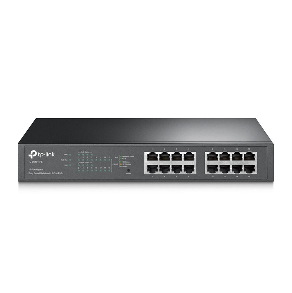 TP-Link TL-SG1016PE network switch Managed L2 Gigabit Ethernet (10/100/1000) Power over Ethernet (PoE) Black