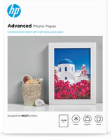 HP Advanced Photo Paper, Glossy, 250 g/m2, 13 x 18 cm (127 x 178 mm), 25 sheets