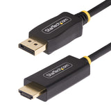 StarTech.com 3.3ft (1m) DisplayPort to HDMI Adapter Cable, 4K 60Hz with HDR, DP to HDMI 2.0b, Active Video Converter, DisplayPort Desktop to HDMI Monitor