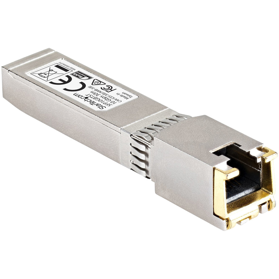 StarTech.com Cisco SFP-10GB-TC Compatible SFP+ Module - 10GBASE-T - SFP to RJ45 Cat6/Cat5e - 10GE Gigabit Ethernet SFP+ - RJ-45 30m - Cisco Firepower, ASR1000, ASR9000