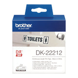 Brother DK-22212 DirectLabel Etikettes white Film 62mm x 15,24m for Brother P-Touch QL/700/800/QL 12-102mm/QL 12-103.6mm