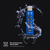 iStorage datAshur PRO 256-bit 32GB USB 3.0 secure encrypted flash drive IS-FL-DA3-256-32