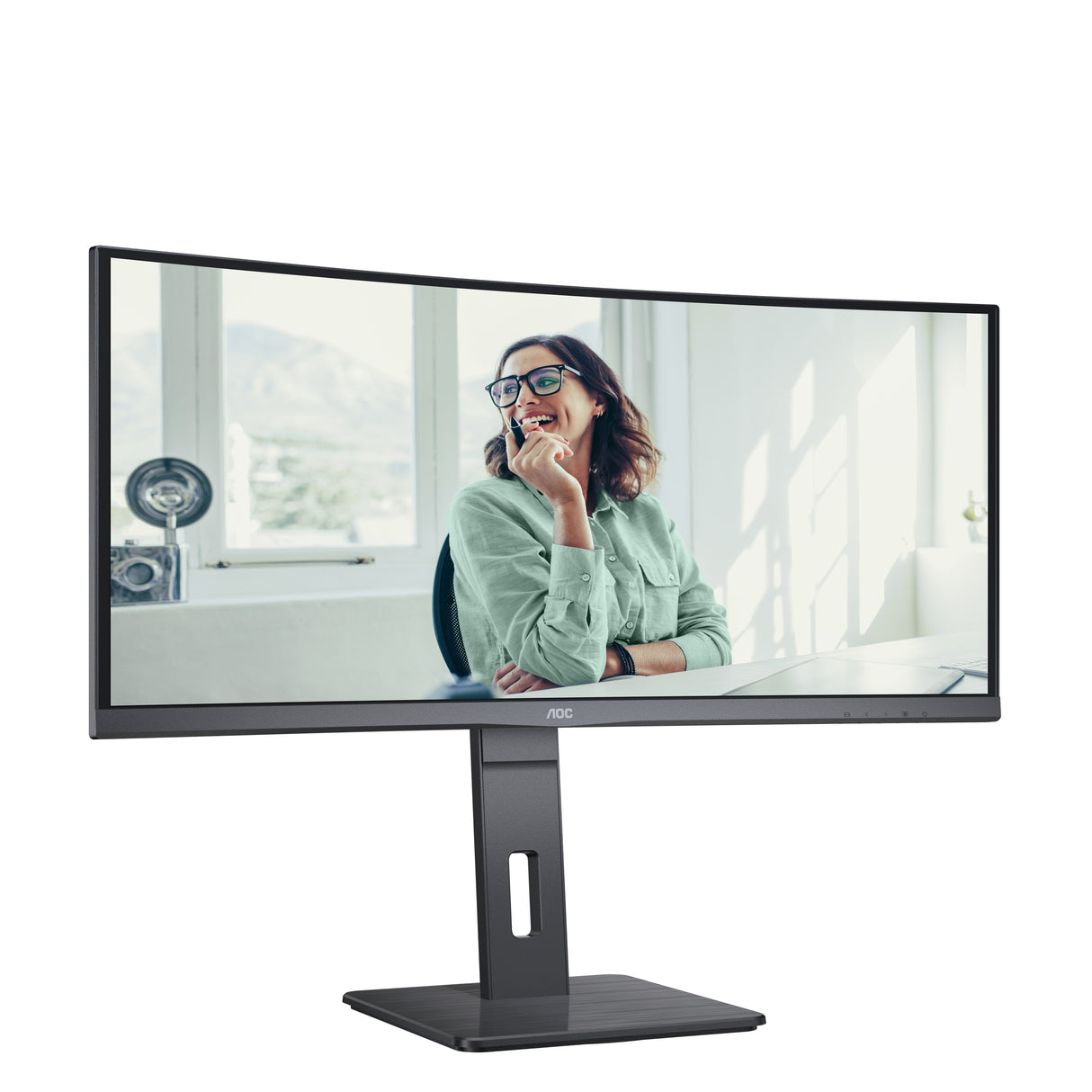 AOC CU34P3CV computer monitor 86.4 cm (34") 3440 x 1440 pixels UltraWide Quad HD LED Black