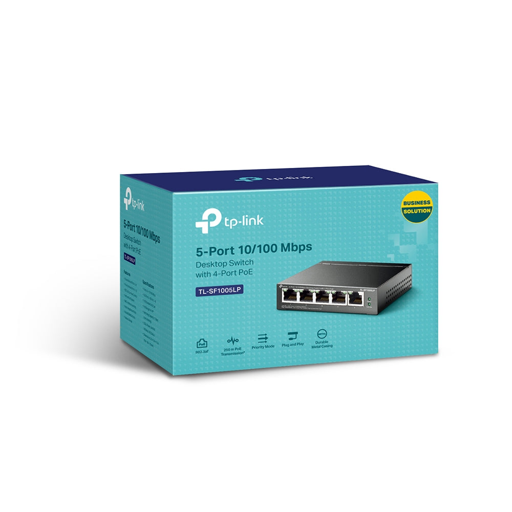 TP-Link 5-Port 10/100Mbps Desktop Switch with 4-Port PoE