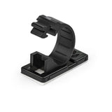 StarTech.com 100 Adhesive Cable Management Clips Black - Network/Ethernet/Office Desk/Computer Cord Organizer - Sticky Cable/Wire Holders - Nylon Self Adhesive Clamp UL/94V-2 Fire Rated