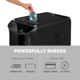 Fellowes Paper Shredder 550 Sheet Auto Feed Cross Cut Shredder AutoMax 550C Shredder with 83 Litre Bin High Security P4