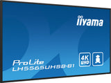 iiyama LH5565UHSB-B1 Signage Display Kiosk design 138.7 cm (54.6") LED Wi-Fi 800 cd/m² 4K Ultra HD Black Built-in processor Android 11 24/7