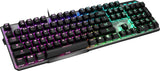 MSI VIGOR GK50 ELITE Mechanical Gaming Keyboard 'UK-Layout, KAILH Box-White Switches, Per Key RGB Light LED Backlit, Tactile, Floating Key Design, Water Resistant, Center'