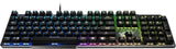 MSI VIGOR GK50 ELITE Mechanical Gaming Keyboard 'UK-Layout, KAILH Box-White Switches, Per Key RGB Light LED Backlit, Tactile, Floating Key Design, Water Resistant, Center'