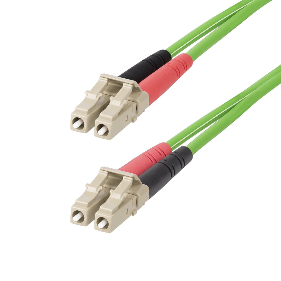 StarTech.com 1m (3.3ft) LC to LC (UPC) OM5 Multimode Fiber Optic Cable, 50/125µm Duplex LOMMF Zipcord, VCSEL, 40G/100G, LSZH Fiber Jumper Cord