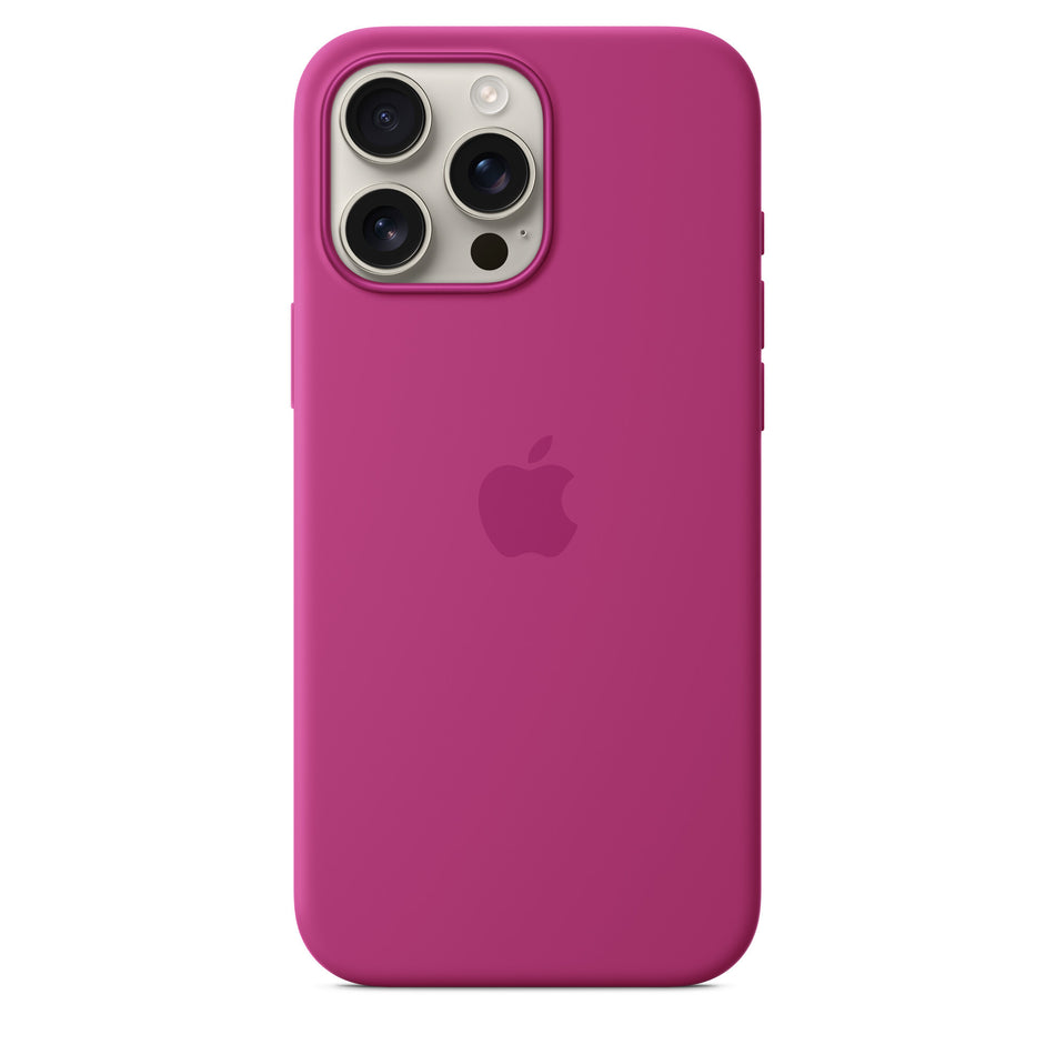 Apple iPhone 16 Pro Max Silicone Case with MagSafe - Fuchsia