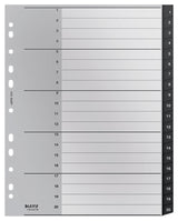 Leitz 12110000 tab index Blank tab index Polypropylene (PP) Black, White