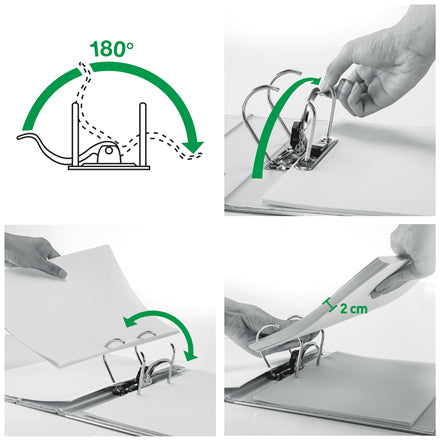 Leitz 180° WOW ring binder A4 Yellow