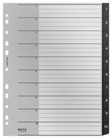 Leitz 12080000 tab index Blank tab index Polypropylene (PP) Black, White