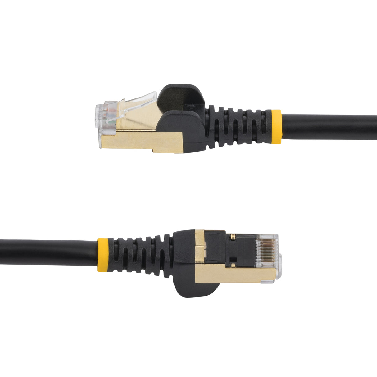 StarTech.com 0.50m CAT6a Ethernet Cable - 10 Gigabit Shielded Snagless RJ45 100W PoE Patch Cord - 10GbE STP Network Cable w/Strain Relief - Black Fluke Tested/Wiring is UL Certified/TIA