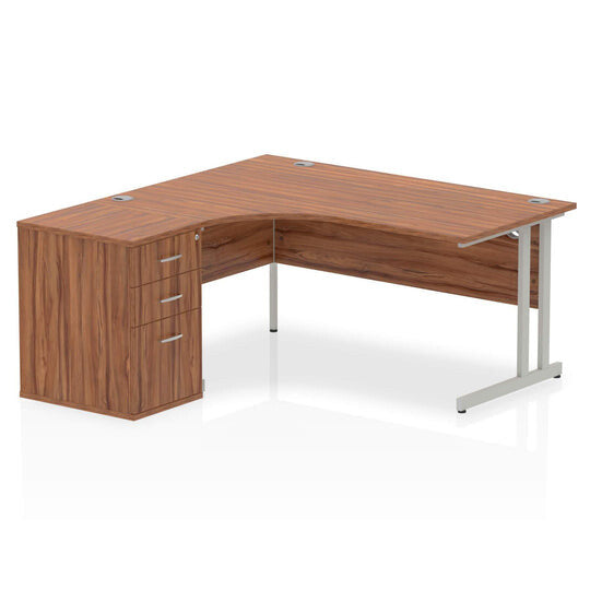 Dynamic Impulse Cantilever Left Crescent Desk Workstation