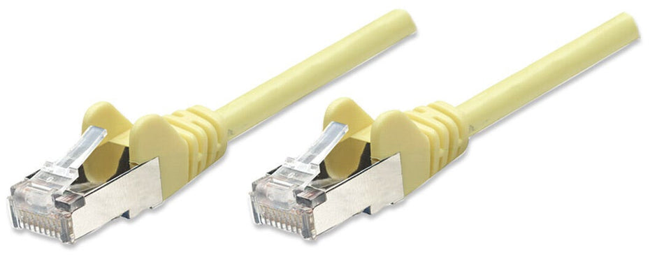 Intellinet Network Patch Cable, Cat5e, 7.5m, Yellow, CCA, SF/UTP, PVC, RJ45, Gold Plated Contacts, Snagless, Booted, Lifetime Warranty